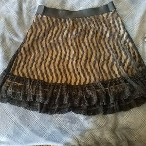 Max studio black lace stretch skirt